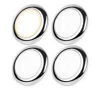 acegoo LED Plafoniera Luce 12V Camper Illuminazione Interna per Auto Caravan Barca Yacht, Dimmerabile Materiale PC 235lm 4PCS (Cromo, 5000K)