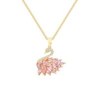 Aceirropy Collana con cigno da donna, pendente con cigno - Ciondolo cigno lucido Collezione di gioielli con animali - Collana elegante regolabile con ciondolo cigno abbagliante da donna per