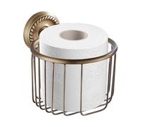 Aceirropy Portarotolo Antico in,Cestino Portarotoli da Parete in Filo Metallico - Accessorio Decorativo Stabile per Bagno
