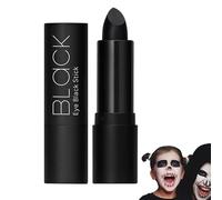 Aceirropy Stick nero per labbra, stick nero per viso,Balsamo di vernice nera per cosplay viso a lunga durata - Rossetto opaco impermeabile per eventi di baseball, softball e trucco di Halloween