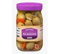 Aceitunas Verdes sin Hueso Aliñadas Estilo Picadedos, 710g, Producto de España, PACK 2