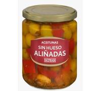 Aceitunas Verdes sin Hueso Aliñadas, Variedad Manzanilla Fina, Categoría Selecta, 420g, PACK 4