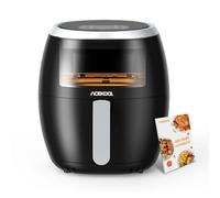 Acekool Friggitrice ad Aria, Air Fryer 8L, Capacità XL con 8 Persone, 1800W Multifunzionale Friggitrice Senza Olio, 8 Programmi, Schermo Digitale LED, Temperatura da 80-200°C, Contiene Ricette