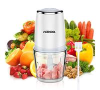 Acekool Tritatutto Elettrico, 600ml Robot da Cucina Multiuso con 4 Lame in Acciaio Inossi, Mini Tritacarne Frullatore per Pesto Verdure Carne Frutta Spezie