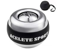 ACELETE Auto-Start 2.0 - Palla giroscopica per rafforzare l'avambraccio, per rafforzare le ossa del polso e i muscoli (metallo)