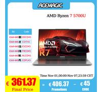 ACEMAGIC Laptop da gioco AMD Ryzen 7 5700U Radeon RX Vega 8 Grafica Display FHD da 15,6" 16 GB di RAM 512 GB NVMe SSD Computer portatile