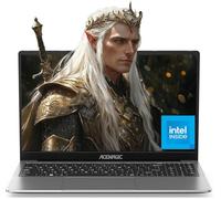 ACEMAGIC 15,6" PC Portatile,CPU lntel N97(Fino a 3,6 GHz) Notebook,16GB DDR4 512GB SSD Laptop,Scocca in metallo,BT5.0,3*USB3.2,HDMI,Tipo C Argento