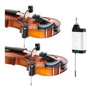 ACEMIC Dual UHF Violino Microfono Wireless Collo di Cigno Pick Up Strumento Clip-on Mic 1 Ricevitore e 2 Trasmettitori Sistema per Violino Palcoscenico Strumento Musicale Performance, Q2/VT-5