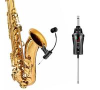 ACEMIC Sistemi microfono wireless per sassofono UHF Trasmettitore e ricevitore wireless Microfono per strumenti a clip per trombe, sassofoni e sistemi PA attivi, ST-5