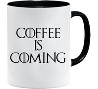Acen Merchandise Game of Thrones inspired 'Coffee is Coming' - Novelty 11oz Rim White Tea Coffee Mug