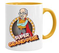 Acen Merchandise Grand-Padre Mug/Tazza - Super Babbo Natale - Tazza originale, regalo per compleanno, festa di Pasqua, ceramica, 350 ml, idea regalo originale
