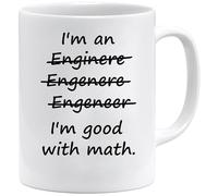 Acen Merchandise I'm an engineer I'm good with math -Caffè di Ceramica di Alta Qualità Tazza con frasi divertentie