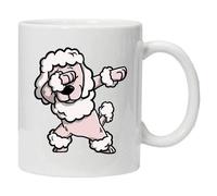 Acen Merchandise Poodle Dab - Tazza divertente da 313 ml, perfetta per San Valentino, Pasqua, estate, Natale, compleanno, anniversario