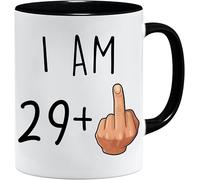 Acen Merchandise Tazza divertente per 30° compleanno - I am 29 Plus one - Tazza di alta qualità e confezione regalo, set da tè, caffè, ufficio, casa