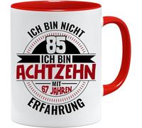 Acen Merchandise Tazza regalo per 85 compleanno con scritta | Ich bin nicht 85 Ich bin 18 mit 67 anni di esperienza | Regalo di compleanno | Regali per papà | Tazza del nonno | Idee regalo