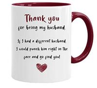 Acen Merchandise Tazza san valentino divertenti Thank you for being my husband - Idee Regali Originali et Divertenti per Uomo e Donna - per lui/per lei.