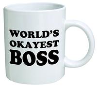 Acen Merchandise Worlds Okayest Boss -caffè di Ceramica di Alta qualità Tazza con Frasi divertentie