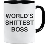 Acen Merchandise World's Shittest Boss - Novità 311,8 g Premium Quality Work Humour Mug & Gift Box Set Tea Coffee Office Work Home
