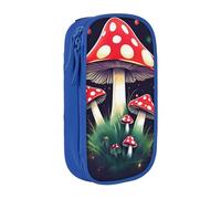 ACEPrints Astuccio portatile con stampa di funghi magici per ufficio, portapenne a doppio strato con cerniera, leggero.