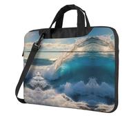 ACEPrints Borsa porta computer portatile da 13, 14 e 15,6 pollici con stampa a onde marine e maniglia, adatta a uomini e donne.