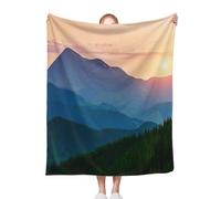 ACEPrints Coperte morbide e calde per divano con tramonto, splendido tramonto sui Monti Carpazi, coperta accogliente per divano, letto, ufficio e viaggio, comfort per tutte le stagioni, 60x80 pollici