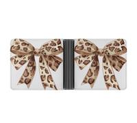 ACEPrints Portafoglio bifold in morbida pelle PU marrone crema e nera con motivo leopardato, porta monete, porta carte di credito, porta banconote sottile e resistente per uomo e donna.