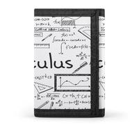 ACEPrints Portafoglio per appassionati di matematica, geometria e calcolo, elegante portafoglio a tre ante per uomo e donna, sottile, tasca frontale, per sport all'aria aperta, porta carte.