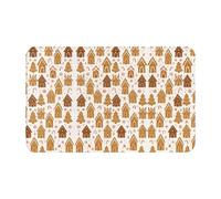 ACEPrints Tappetino antiscivolo in flanella vintage classico con motivo a casa di pan di e caramelle, 20x31,5 pollici