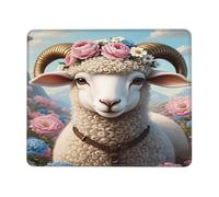 ACEPrints Tappetino per mouse RamArt con stampa floreale, antiscivolo, rettangolare, ideale come regalo, dimensioni 7 x 8,6 pollici.