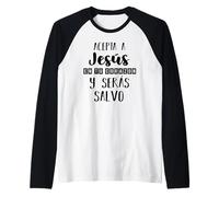 Acepta a Jesús en tu Corazon Mensaje Cristianos Dios Spagnolo Maglia con Maniche Raglan