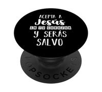 Acepta a Jesús en tu Corazon Mensaje Cristianos Dios Spagnolo PopSockets PopGrip Adesivo