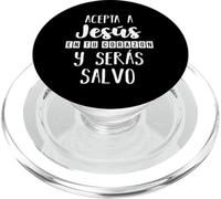 Acepta a Jesús en tu Corazon Mensaje Cristianos Dios Spagnolo PopSockets PopGrip per MagSafe