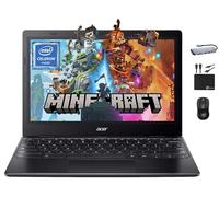 Acer 2024 311 Chromebook Laptop Student Business, processore Intel N4500 dual-core, display HD da 11,6 pollici, 4 GB di RAM, 192 GB (64 GB eMMC + scheda da 128 GB), webcam WiFi, batteria lunga, Chrome