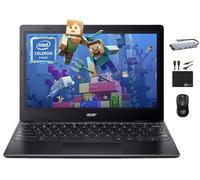 Acer 311 Chromebook Laptop per 2025 Student Business, processore Intel N4500 dual-core, display HD da 11,6 pollici, 4 GB di RAM, 192 GB (64 GB eMMC + scheda da 128 GB), webcam WiFi, batteria lunga,
