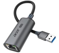 Acer Adattatore USB a Ethernet 2,5 Gbps, Adattatore LAN,Alluminio e nylon | USB 3.0 a RJ45 2500 Mbps , Compatibile con computer, PC, Dell XPS, sistemi da gaming, NAS, workstation