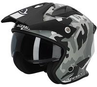 Acerbis casco jet Aria 22-06 Camo Opaco Nero/Grigio/Grigio Chiaro Tg M Uomo