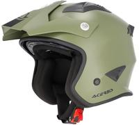 Acerbis Casco Jet Aria Solid Opaco Oliva/Nero Taglia L Uomo