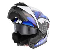 CASCO MOTO MODULARE ACERBIS SEREL 2206 BLU BIANCO OMOLOGAZIONE ECE 22.06