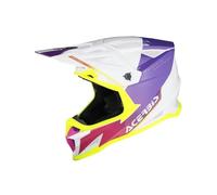 Acerbis T711, casco da motocross M male Bianco/Lilla/Fucsia/Giallo Fluo