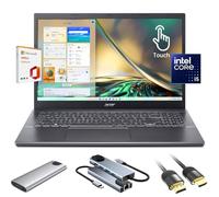 acer Aspire 5 Laptop, 15,6" FHD IPS Touchscreen PC portatile per studenti e affari, Intel Core i5-13420H, 8GB LPDDR5 RAM, 2TB SSD, webcam, Wi-Fi 6, HDMI, con accessori, con Lifetime Office Win 11 Home