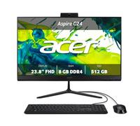 Acer Aspire C24-2G Computer All in One, Ryzen 5 7430U, 23.8" FHD, Nero
