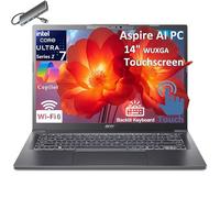 acer Aspire Computer portatile touchscreen, Lifetime Office 365, Intel Core Ultra 7 258V, 32 GB LPDDR5X, SSD PCIe da 1 TB, IPS FHD da 14 pollici, AI Copilot+ PC, WiFi 6, Hub USB-C, KB retroilluminato