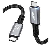 Acer Cavo USB 4, USB-IF, Thunderbolt 4/3,visualizzazione video HDR 8K-1M | Trasferimento dati 40 Gbps/ricarica PD 240W, cavo USB C a USB-C per iPhone 16 17, Studio Display, SSD, eGpu, Dock ecc.
