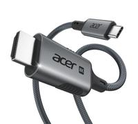 Acer Cavo USB-C a HDMI 2.1 (8K@60Hz,4K@240/144/120 Hz) -1M | Adattatore Type-C Thunderbolt 3/4/5 a HDMI compatibile con iPhone 16/17 Pro, MacBook, iPad Pro/Air, iMac, Surface, XPS
