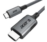 Acer Cavo USB-C a HDMI 2.1 (8K@60Hz,4K@240/144/120 Hz) -2M | Adattatore Type-C Thunderbolt 3/4/5 a HDMI compatibile con iPhone 16/17 Pro, MacBook, iPad Pro/Air, iMac, Surface, XPS