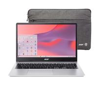 acer Chromebook 315 15.6 FHD Laptop | Intel Celeron N4500 | Grafica Intel UHD | Webcam incorporata | Lettore di schede microSD | Argento | 4 GB RAM | 64 GB SSD | Chrome OS | Bundle con 64GB USB Flash