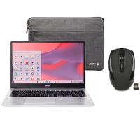 acer Chromebook 315 15,6" HD Laptop | Intel Pentium N6000 1.1GHz | Intel UHD Graphics | 720p Webcam | Custodia | Argento | 4GB RAM | 128GB SSD | Chrome OS | Bundle con mouse wireless