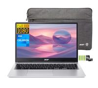 Acer Chromebook 315 15.6 pollici FHD portatile per casa e studenti, processore Intel Celeron N4500, 4 GB RAM 128 GB di memoria (64 GB eMMC+scheda SD 64 GB), tastierino numerico, Wi-Fi 6,