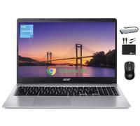 Acer Chromebook 315 Computer portatile per studenti d'affari 2024, display HD da 15,6 pollici, Intel Celeron N4020, 4 GB di RAM, 192 GB di memoria (64 GB eMMC + scheda da 128 GB), WiFi, batteria 12+