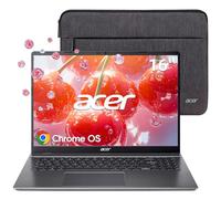 acer Chromebook Plus 510-16" WUXGA Student Laptop, Intel i3-1315U, 8GB LPDDR5-128GB UFS, HDMI, USB-C, USB-A, Bluetooth, Wi-Fi, DTS Audio, batteria lunga, Chrome OS, grigio